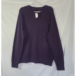 New w/Tag J. Crew Mens Purple Lambs Wool Blend Sweater Large